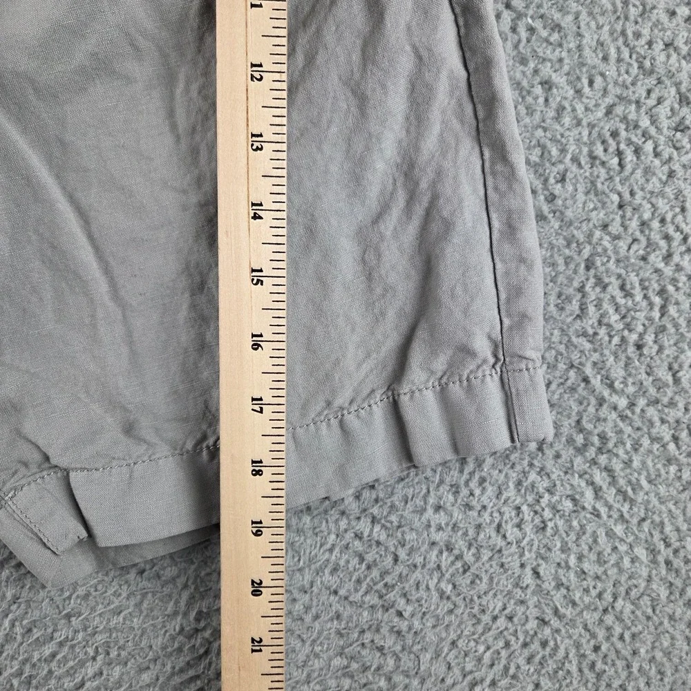 Faherty Linen Malibu Shorts Mens 32 Gray Casual Cotton Blend 9